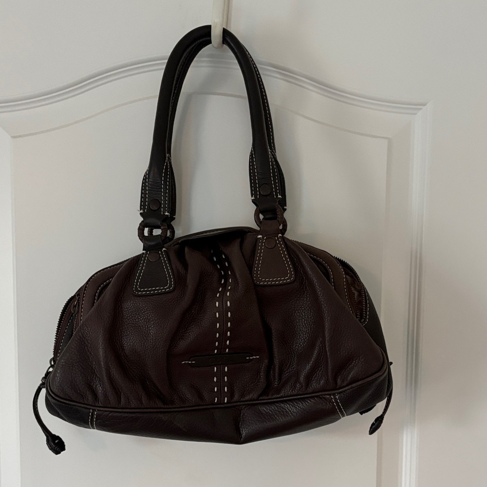Cole Haan Dark Brown Leather Shoulder Bag - Picture 5 of 5